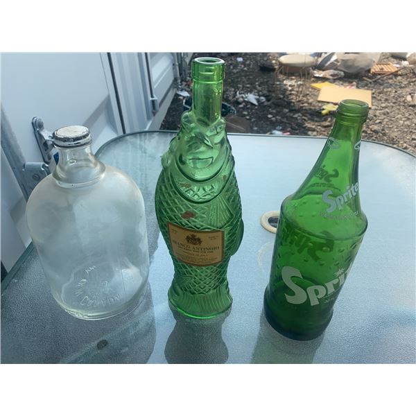 Glass Bottles: Sprite, Bianco Antinori Wine, Jug