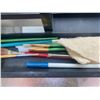 Image 11 : Art Supplies Lot with Toolbox, Paints, Brushes, and Accessories