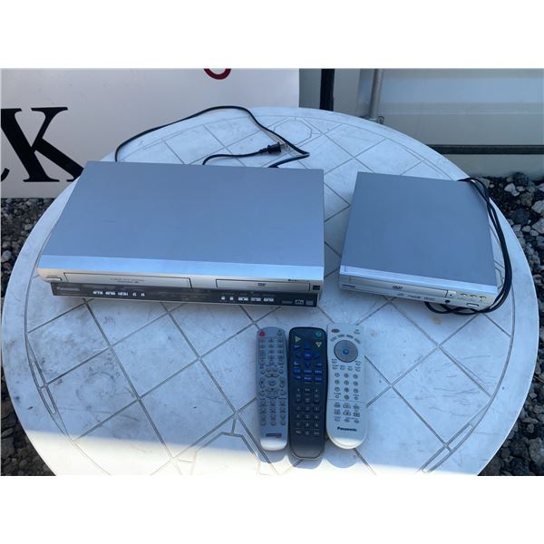 Panasonic DVD/VCR Combo and Sanyo DVD Player with Remotes