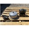 Image 1 : 3: Decorative Barrel Bank, Aluminum Cake Carrier, Taylor Forge Iron
