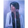 Image 1 : Framed Portrait Print by S. Cosman of Woman with Beaded Accessories
