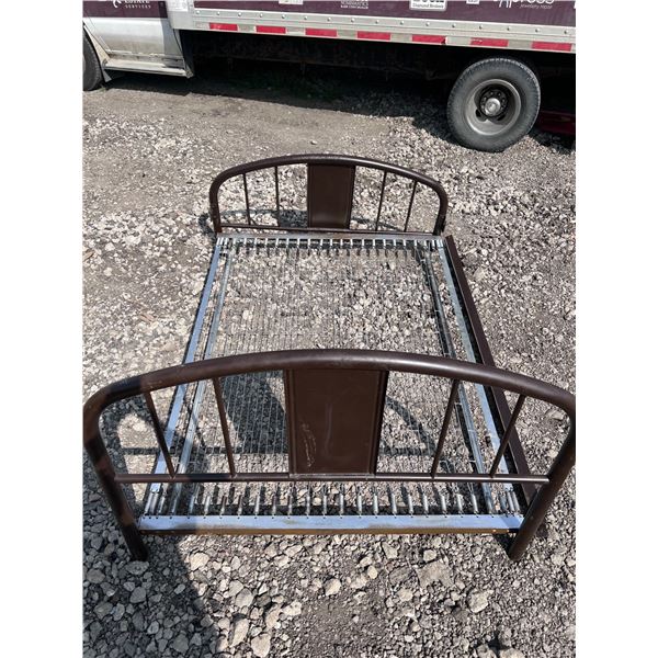 Metal Bed Frame With Springs, 70" x 52" x 38"