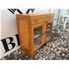 Image 12 : Two-Piece Wood Hutch With Glass Doors and Drawer
