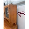 Image 9 : Two-Piece Wood Hutch With Glass Doors and Drawer
