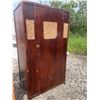 Image 1 : Wood Wardrobe Cabinet with Cork Board Panels, 71" x 39" x 26"