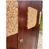 Image 2 : Wood Wardrobe Cabinet with Cork Board Panels, 71" x 39" x 26"