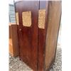 Image 3 : Wood Wardrobe Cabinet with Cork Board Panels, 71" x 39" x 26"