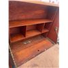 Image 3 : Wooden Drop-Front Secretary Cabinet, 50”H x 24.5”L x 11”W