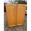Image 1 : Two-Door Wood Grain Cabinet, 46”H x 34.5”L x 12.5”W