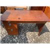 Image 1 : Wood Desk with Three Drawers, 48” x 24” x 30.5”