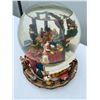 Image 2 : Christmas Toy Shop Musical Snow Globe and Lighted Tinsel Basket Decorations