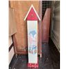 Image 1 : Wooden CD Tower with Hand Painted Landscape and CD Collection