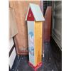 Image 3 : Wooden CD Tower with Hand Painted Landscape and CD Collection