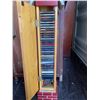 Image 4 : Wooden CD Tower with Hand Painted Landscape and CD Collection