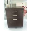 Image 1 : Dark Brown 3-Drawer Mobile File Cabinet 16" x 17.5" x 22.5"