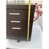 Image 7 : Dark Brown 3-Drawer Mobile File Cabinet 16" x 17.5" x 22.5"