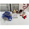 Image 1 : Christmas Decorations Including Russ Berrie Figurine