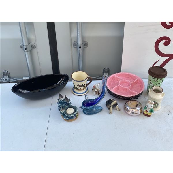Ceramic, Glass, and Porcelain Decorative Lot