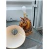 Image 3 : Ceramic Horse Head Table Lamps with Pink Shades
