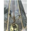 Image 2 : Brass Table Lamp with Smoked Glass Shade