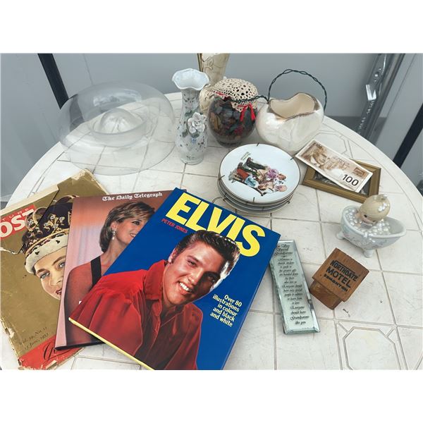 Collectibles: Books, Plates, Bills, and Decor Items