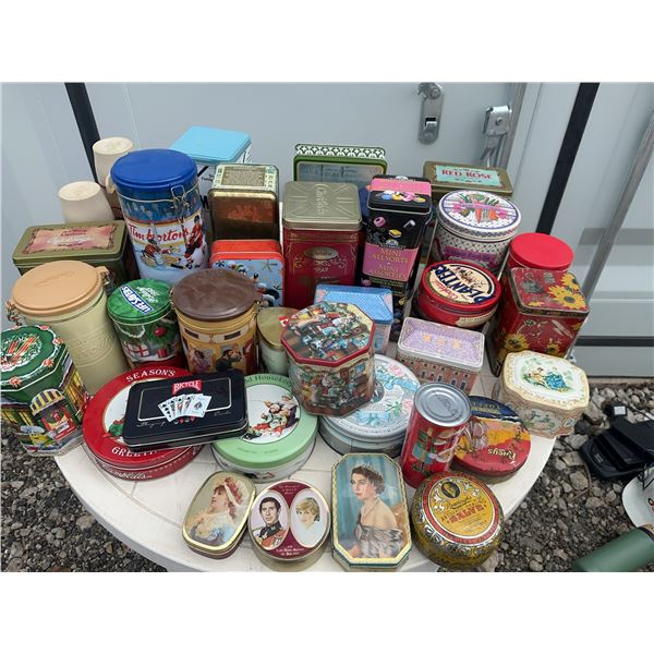 40+ Assorted Advertising and Commemorative Tins