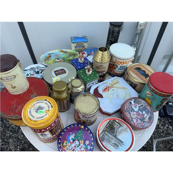 Decorative Collectible Tin Containers, Lot of 20+
