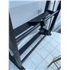 Image 7 : Lot: Black Wooden Shelf, Brass Magazine Rack, Frames, Painting