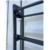 Image 9 : Lot: Black Wooden Shelf, Brass Magazine Rack, Frames, Painting