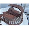 Image 2 : Tractor Seat, Metal Chain with Hook, and Pail of Hardware