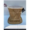 Image 1 : Woven Rattan Basket with Fitted Base