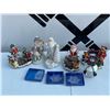 Image 1 : Christmas Figurines, Candleholders, and Ornaments Lot