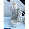Image 4 : Christmas Figurines, Candleholders, and Ornaments Lot