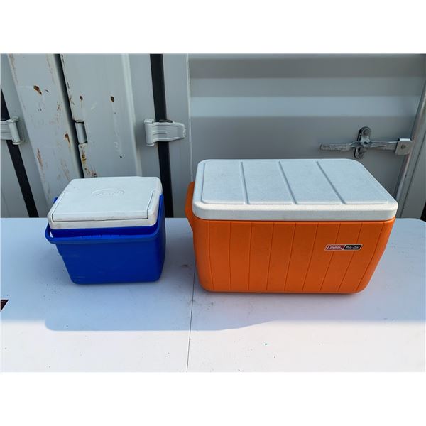 Coleman Poly-Lite Cooler Set – Blue and Orange Hard Coolers