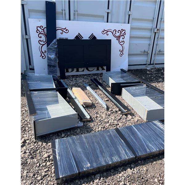 IKEA BRIMNES Queen Storage Bed Frame with Headboard Black