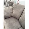 Image 10 : Grey Microfiber Sofa Set With Ottoman, Two Sizes Included