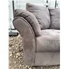 Image 4 : Grey Microfiber Sofa Set With Ottoman, Two Sizes Included