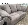 Image 6 : Grey Microfiber Sofa Set With Ottoman, Two Sizes Included