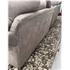 Image 9 : Grey Microfiber Sofa Set With Ottoman, Two Sizes Included