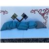 Image 1 : Five Couch Pillows in Blue and Grey