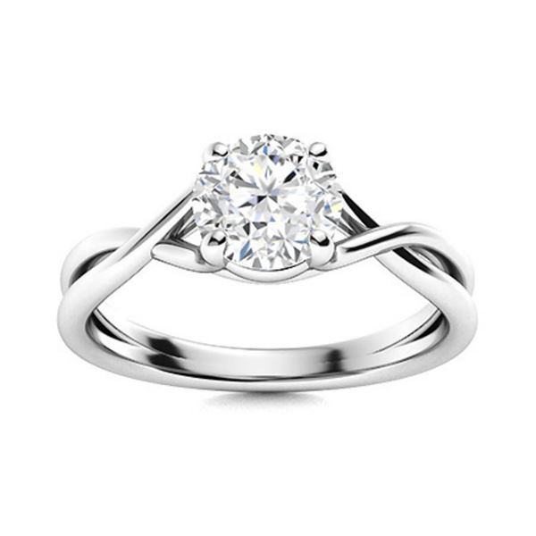 Gold & Brilliant White Diamond 2.5 Cts Ring - E/VVS