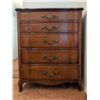 Image 8 : Malcolm Cherry Wood Five-Drawer Tallboy Dresser