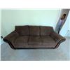 Image 5 : Over stuffed Plush Microfiber 3 Seat Sofa w/ Carved Embelishments