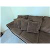 Image 9 : Over stuffed Plush Microfiber 3 Seat Sofa w/ Carved Embelishments