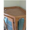 Image 3 : Solid Oak Corner Curio Cabinet w/ Overhead Light