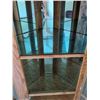 Image 6 : Solid Oak Corner Curio Cabinet w/ Overhead Light