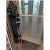 Image 9 : Solid Oak Corner Curio Cabinet w/ Overhead Light