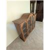 Image 3 : Wood And Glass Curio Display Cabinet With Four Doors