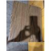 Image 4 : Compact Desk with Woodgrain Top and Blue Fabric Office Chair