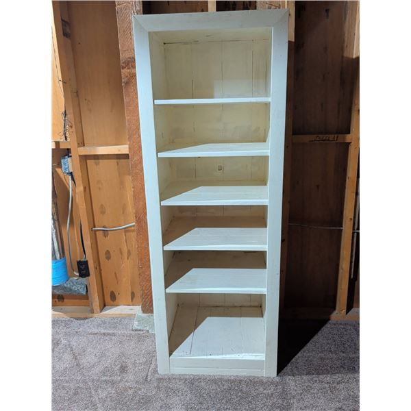 6ft Handmade Painted Wood Utility Shelf